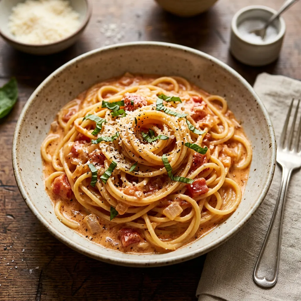 Creamy Pasta and Tomato Sauce