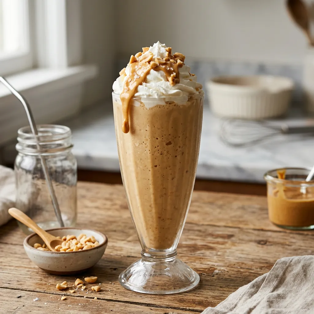 Creamy Peanut Butter Milkshake Recipe