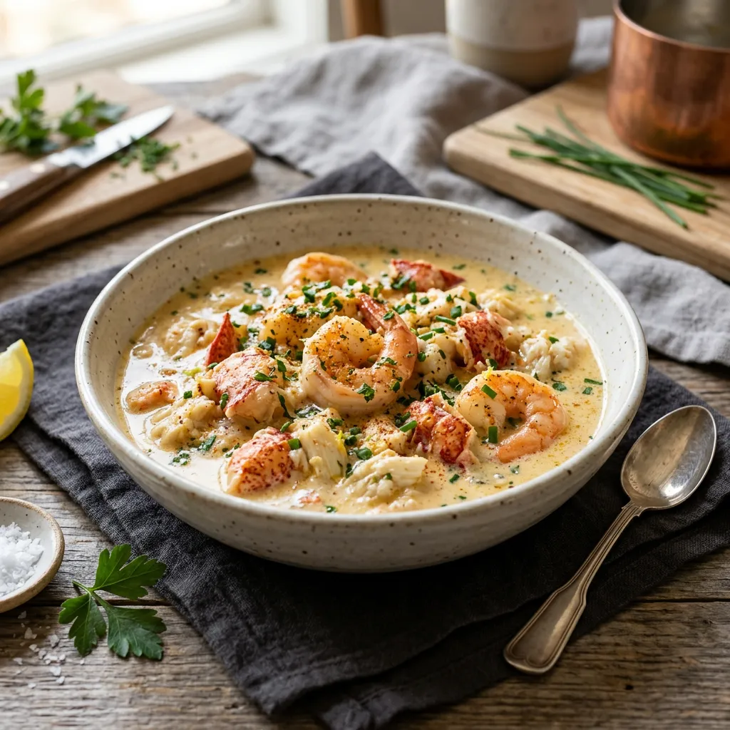 Creamy Seafood Newburg