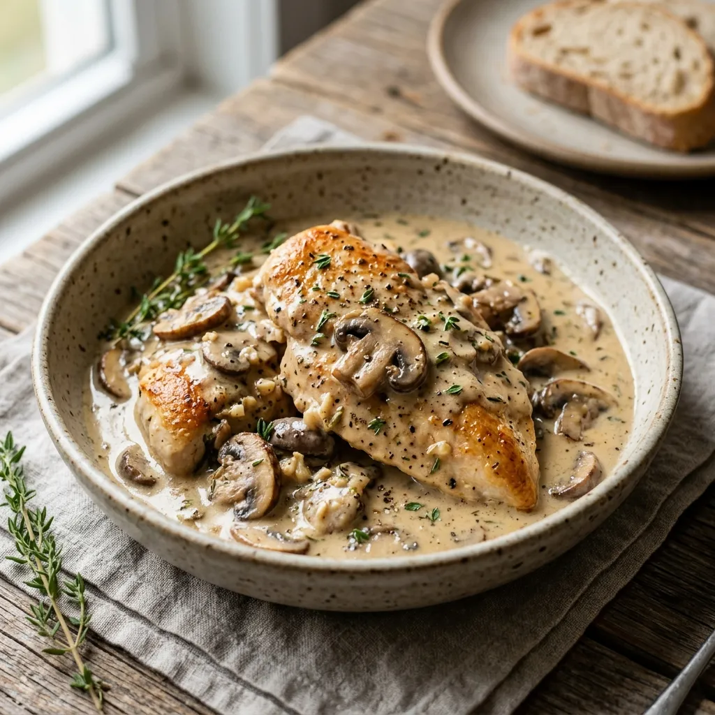 Creamy Skillet Chicken and Mushrooms