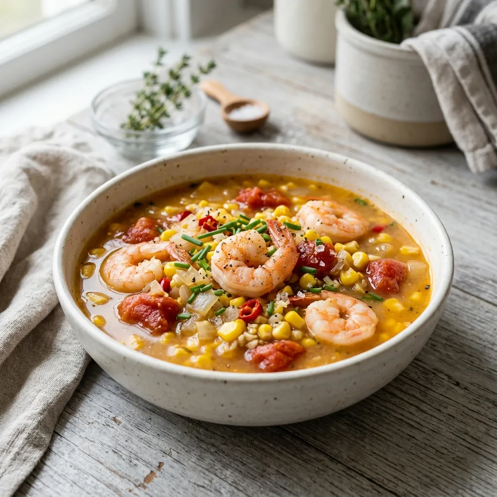 Creole Corn and Shrimp Soup