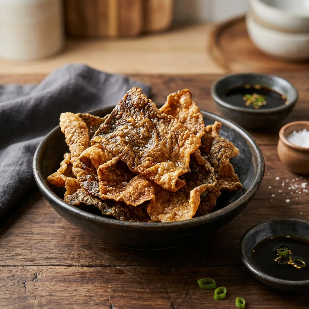 Crispy Fried Salmon Skin