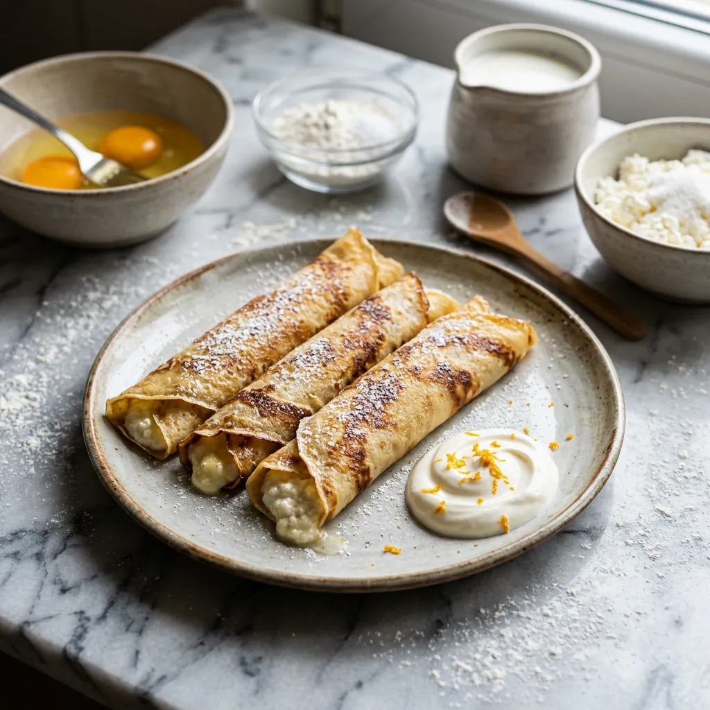 Croatian-Serbian Sweet Cheese Palacinke