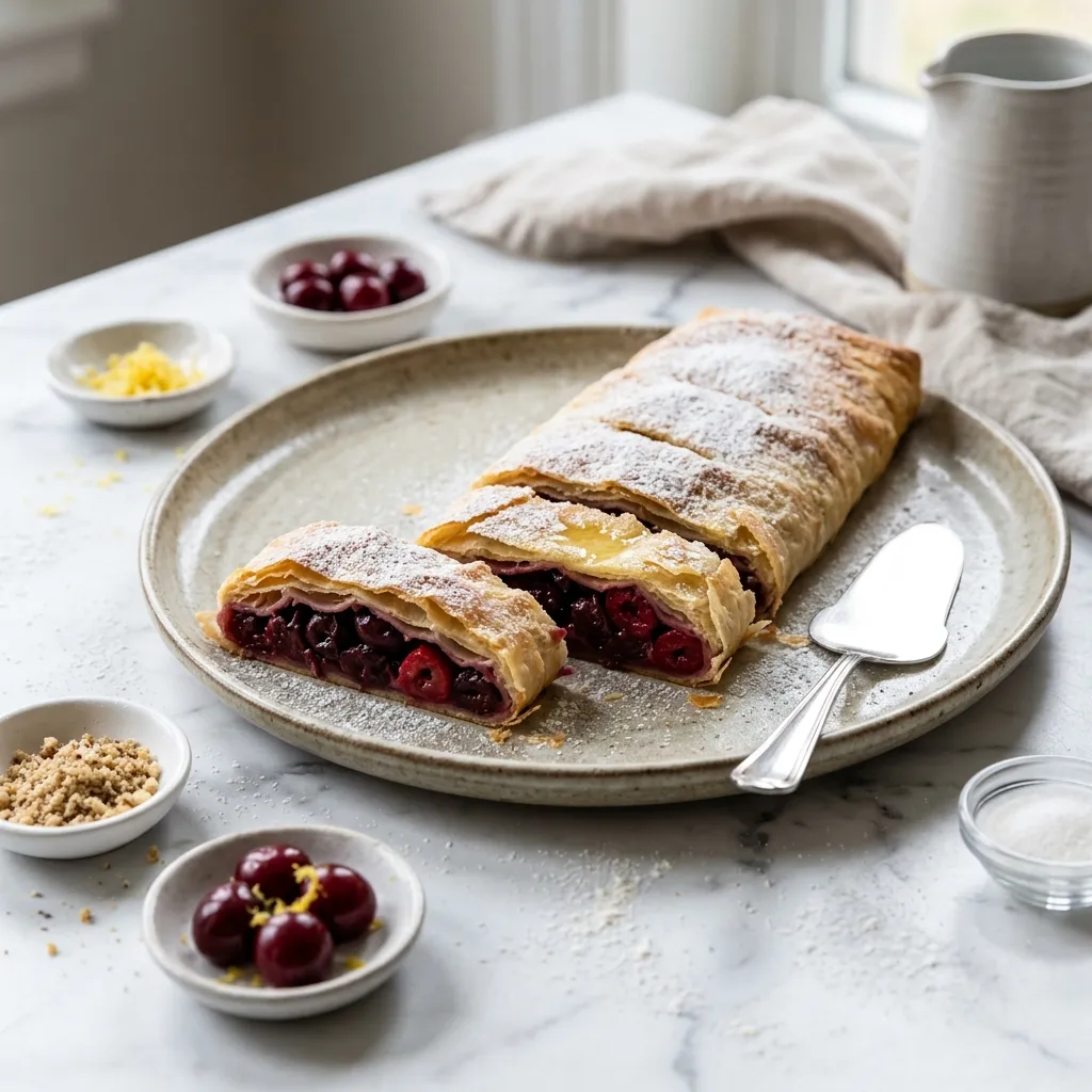 Croatian Sour Cherry Strudel (Štrudlu s Višnjama)