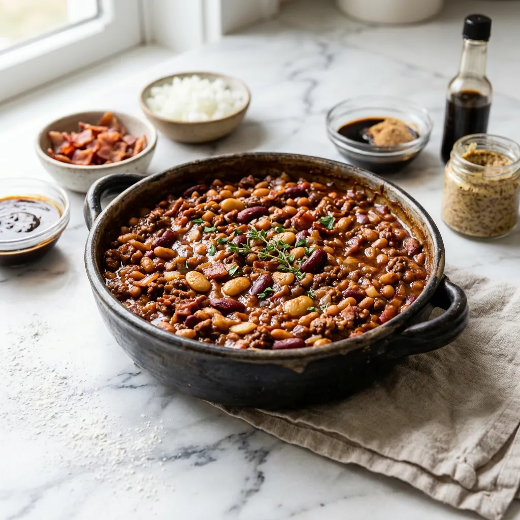 Crock Pot Baked Beans With Bacon and Beef