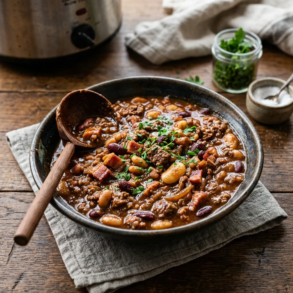 Crock Pot Beef and Bean Dinner