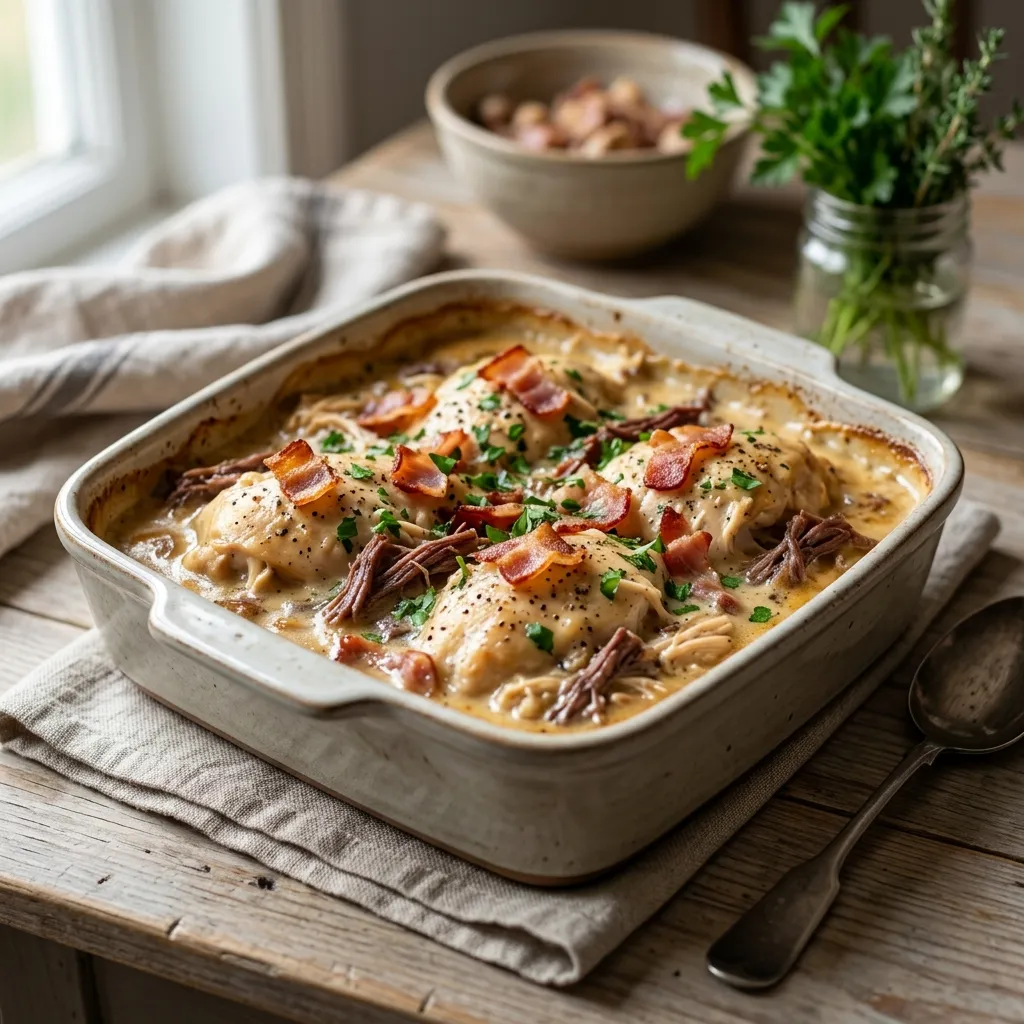 Crock Pot Chicken and Dried Beef Dinner