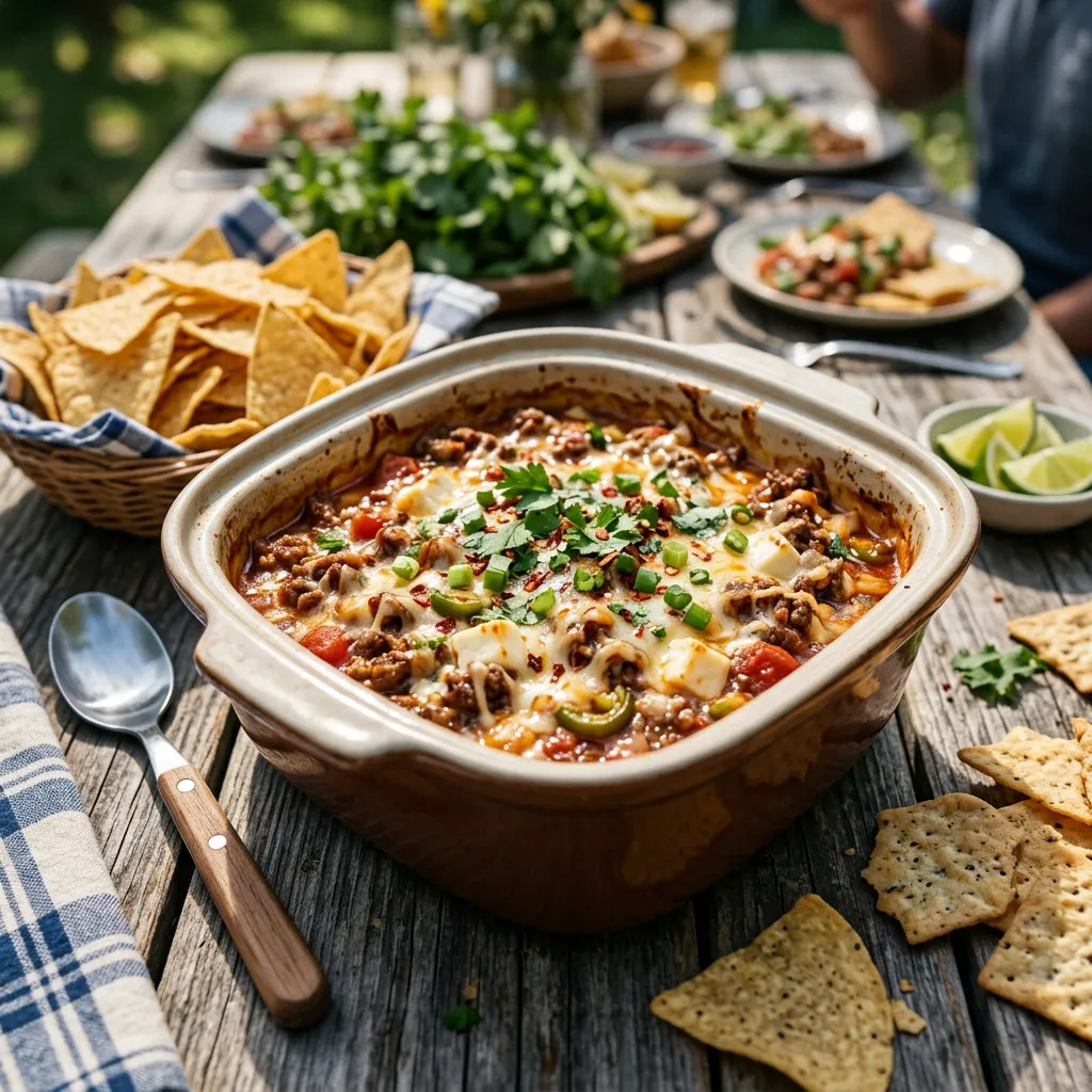 Crock Pot Hamburger Dip