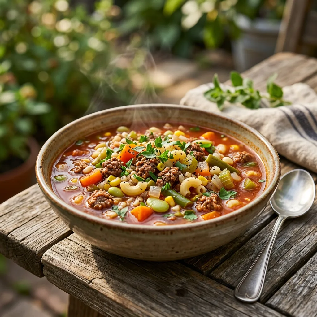 Crock Pot Hamburger Soup