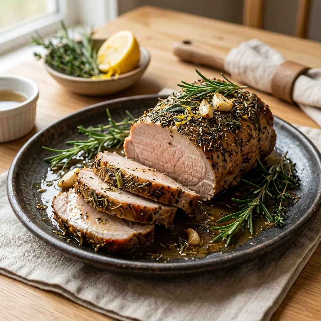 Crock Pot Herb Pork Roast