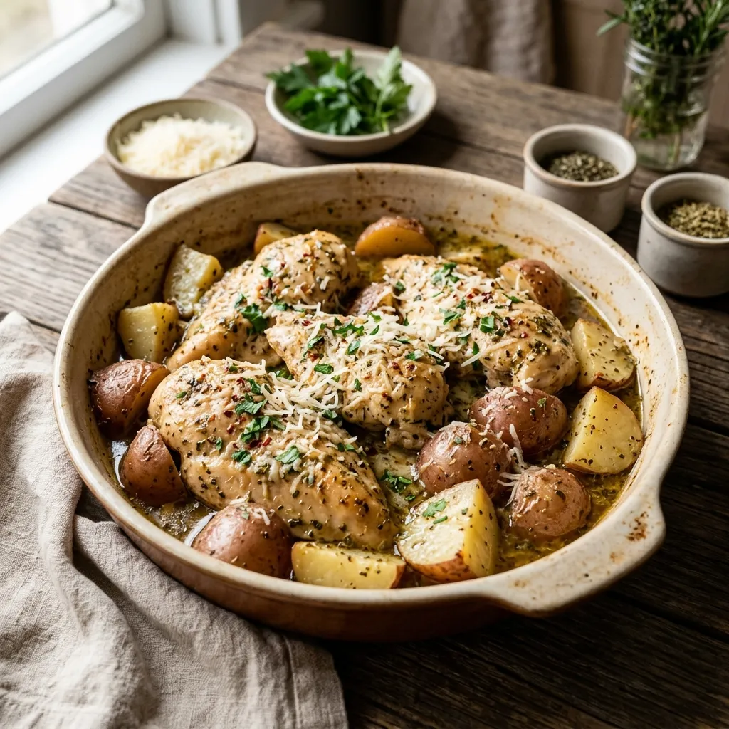 Crock Pot Italian-Seasoned Chicken With Potatoes