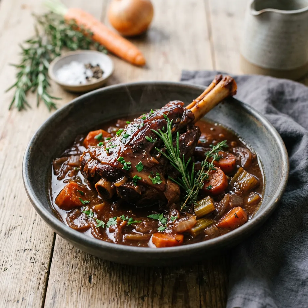 Crock Pot Lamb Shanks With Red Wine