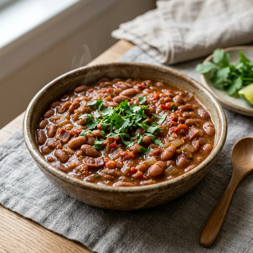 Crock Pot Mexican Pinto Beans With Bacon