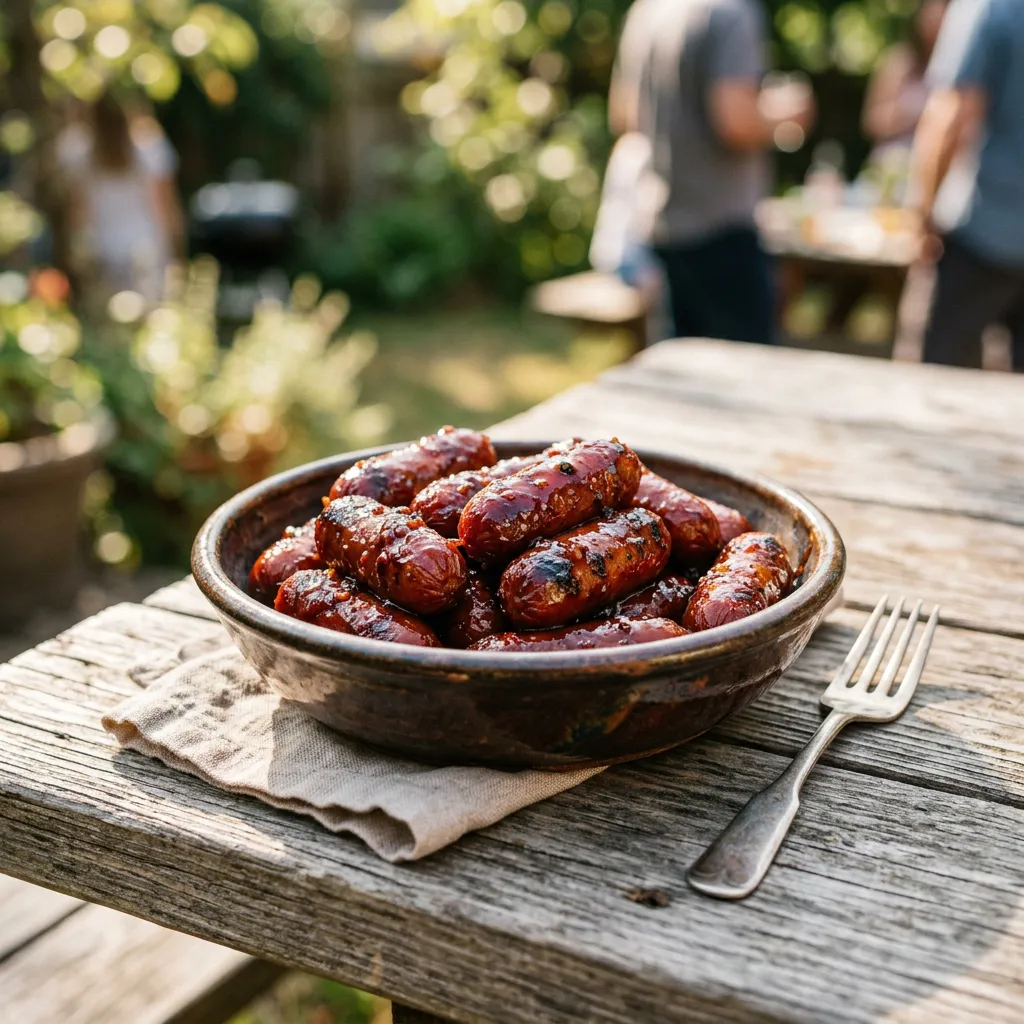 Crock Pot Mini Smoked Sausages With Grape Jelly Sauce