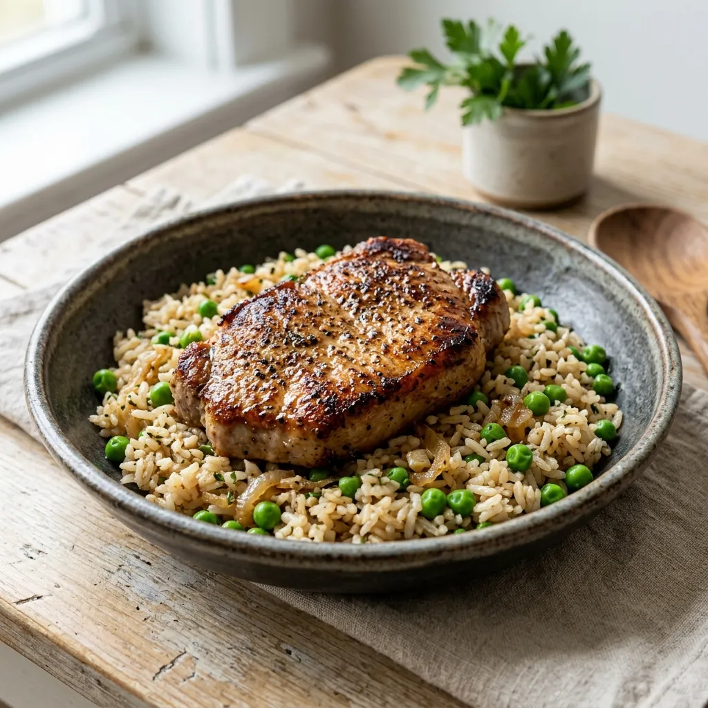 Crock Pot or Skillet Pork Chops and Rice