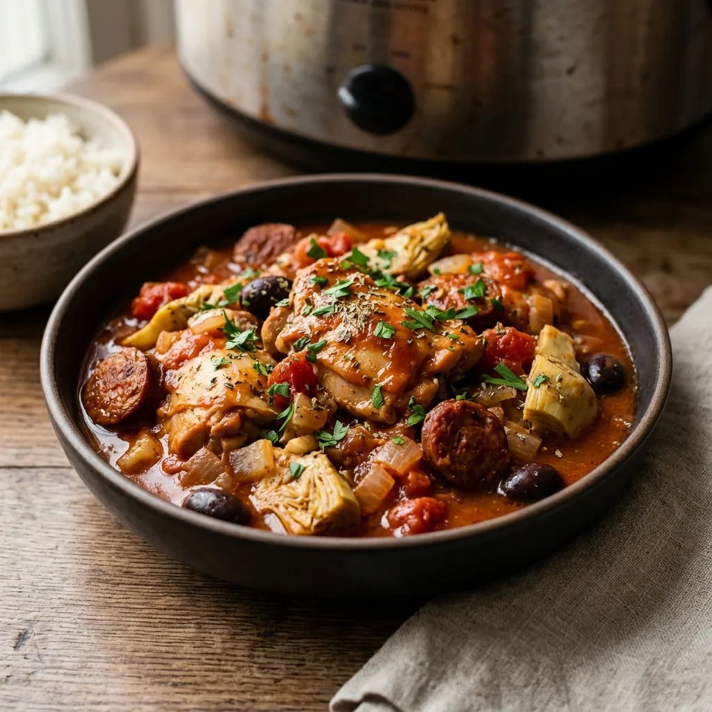 Crock Pot Portuguese Chicken