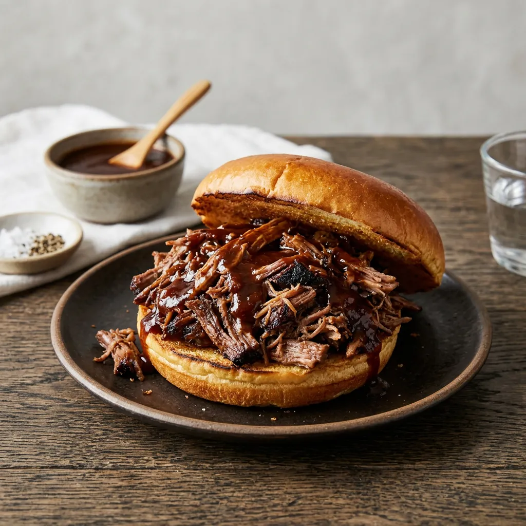 Crock Pot Pulled Pork and Beef Barbecue