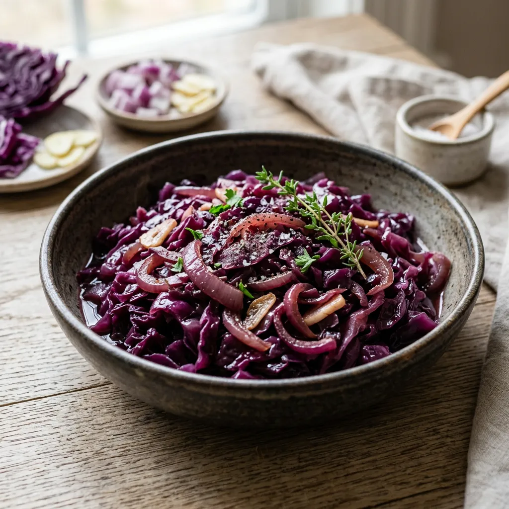 Crock Pot Red Cabbage and Onions