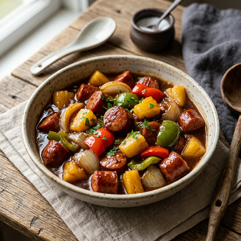 Crock Pot Sweet and Sour Kielbasa