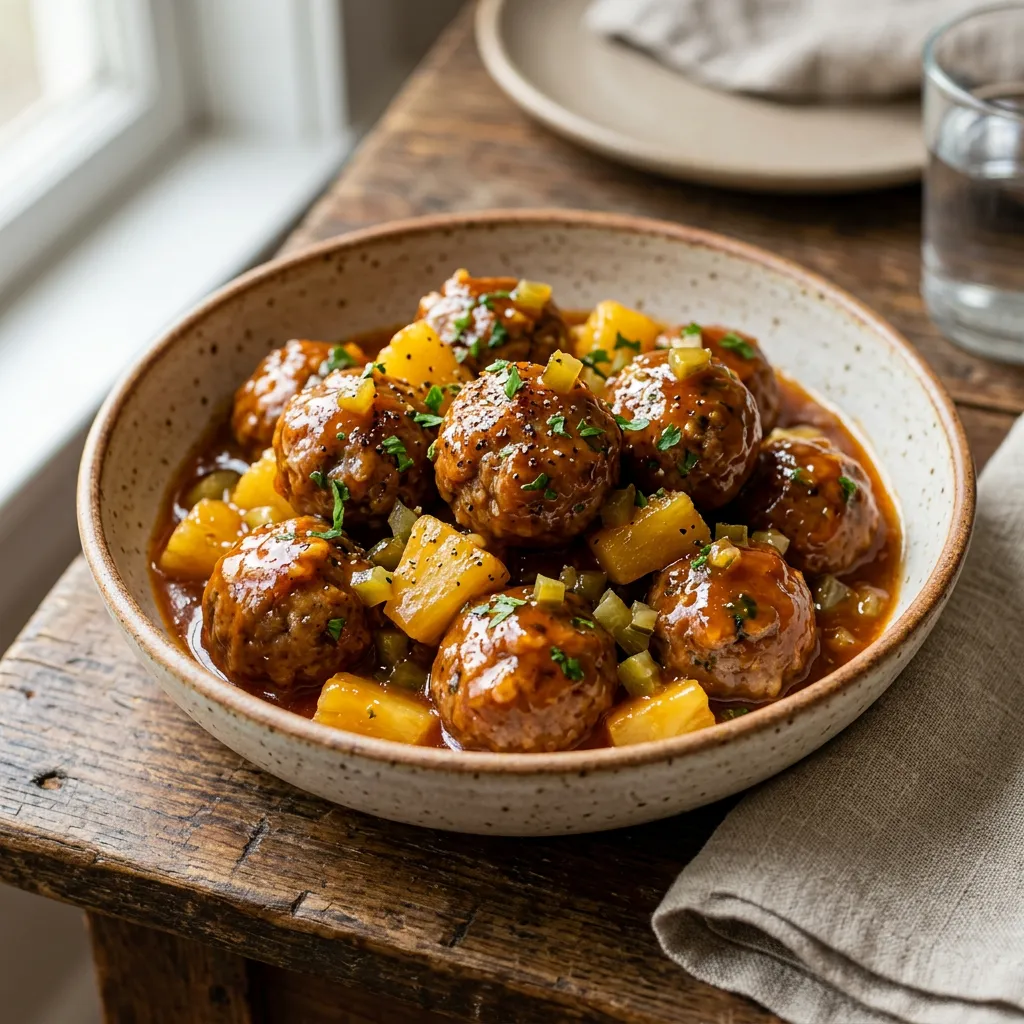 Crock Pot Sweet and Sour Meatballs With Pineapple Recipe