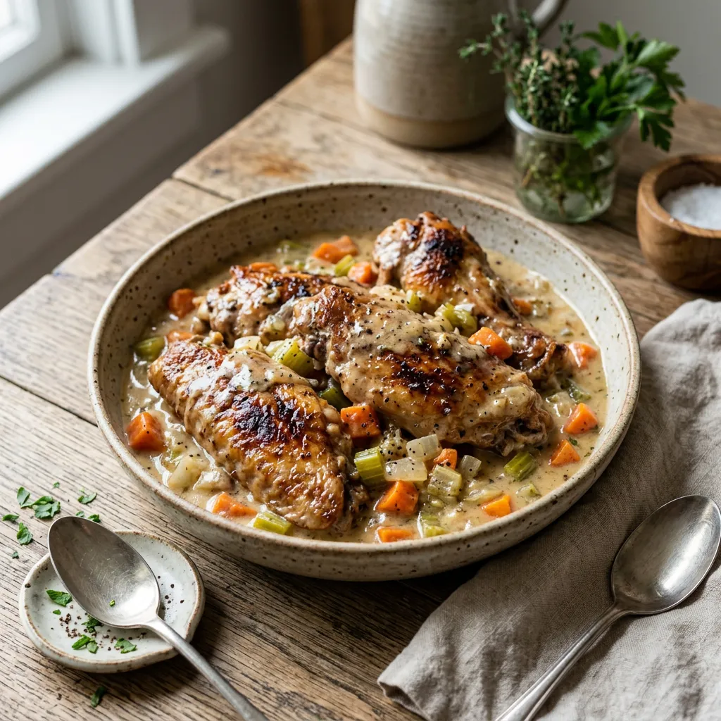 Finished Crock Pot Turkey Wings dish