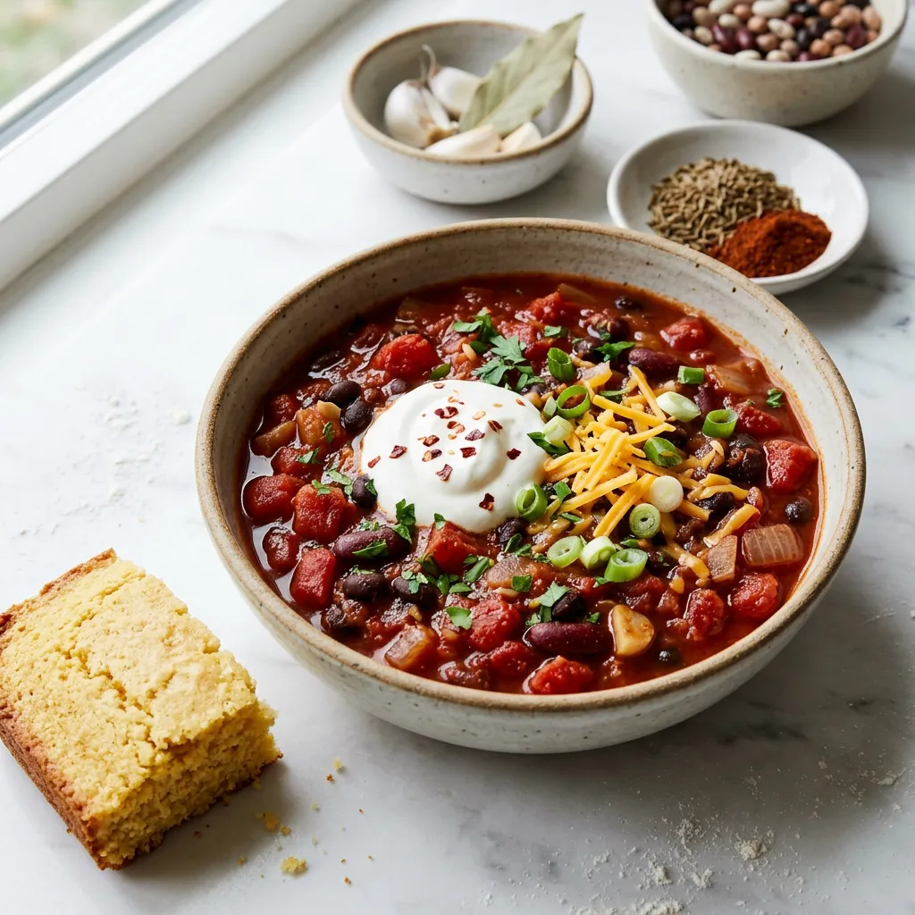 Crock Pot Vegetarian Black Bean Chili
