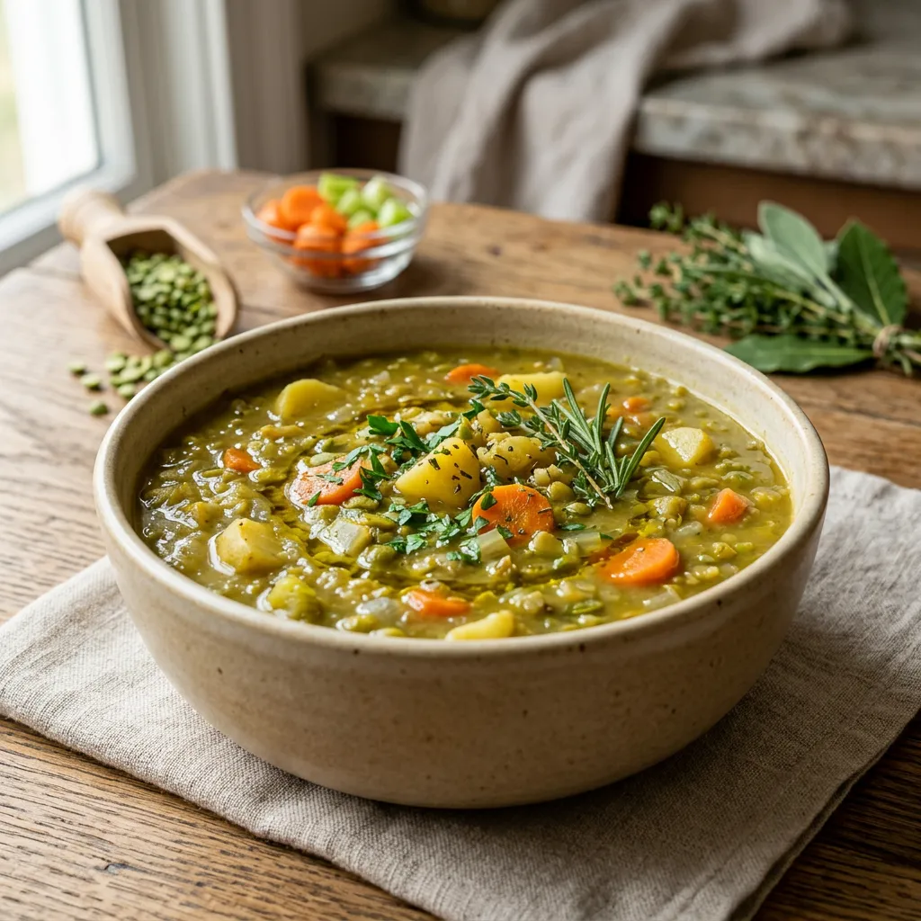 Crock Pot Vegetarian Split Pea Soup Recipe