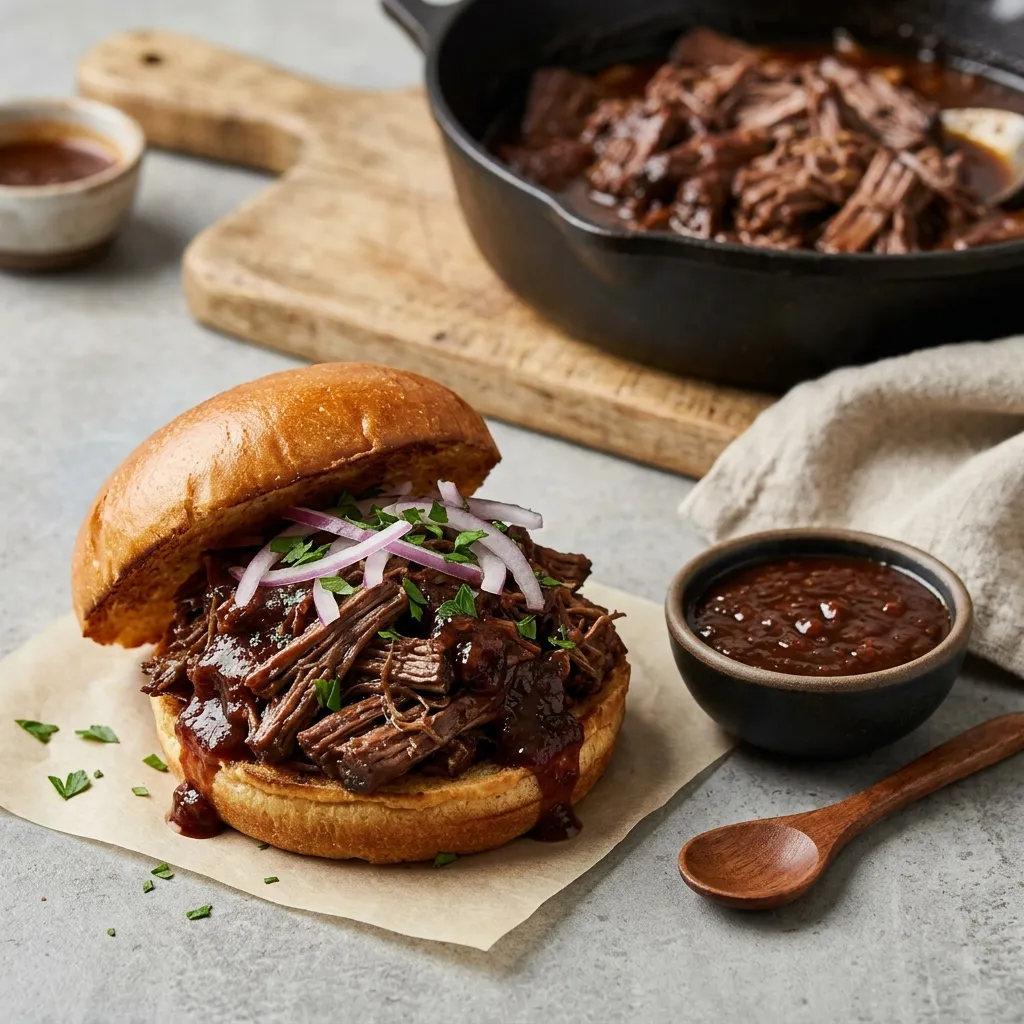 Crockpot Barbecue Beef Sandwiches