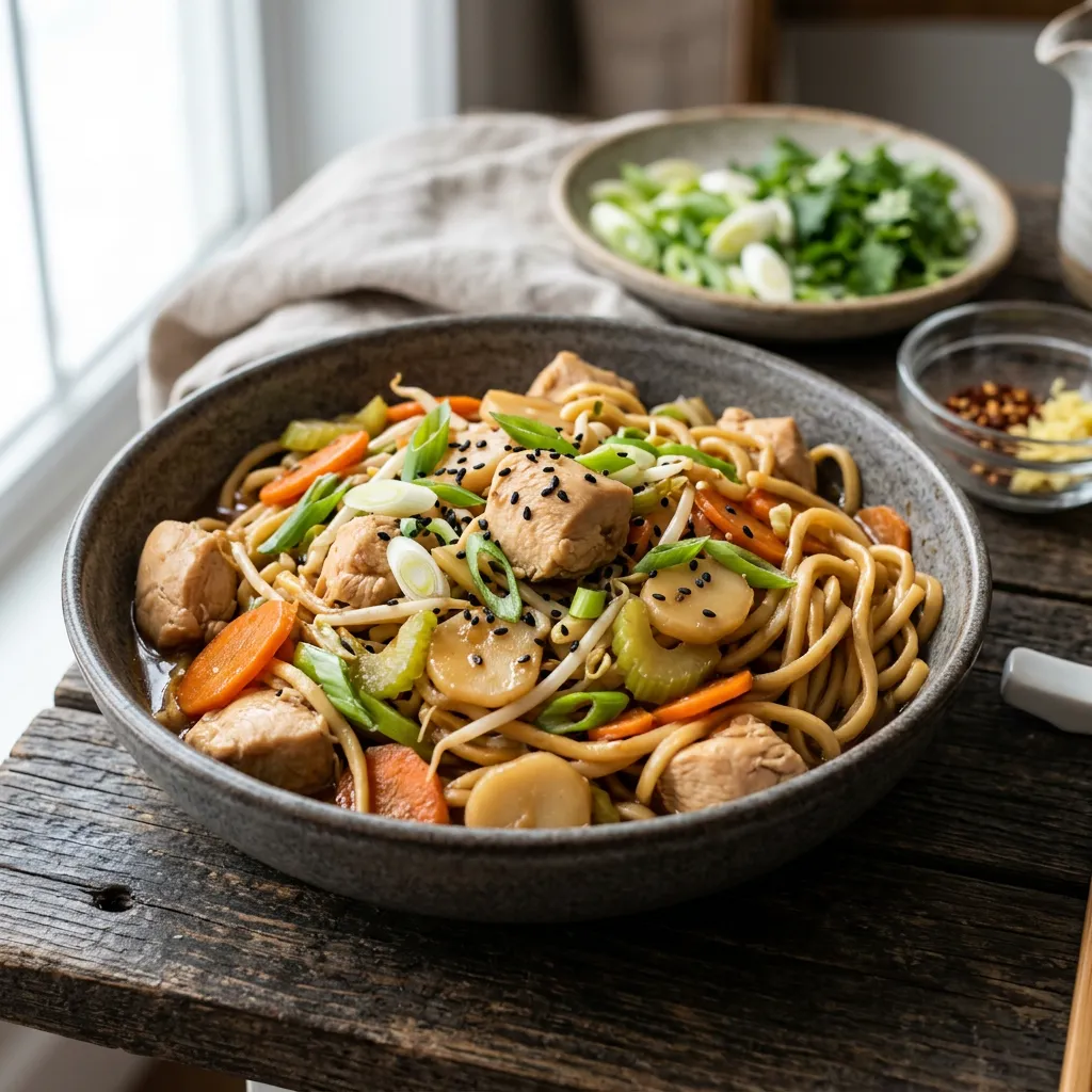 Crockpot Chicken Chow Mein