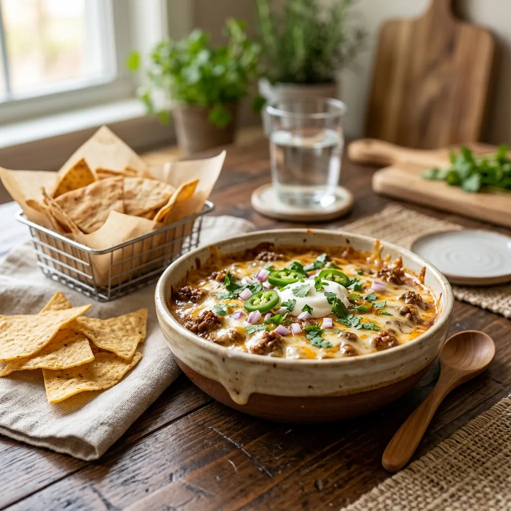 Crockpot Chili Cheese Taco Dip