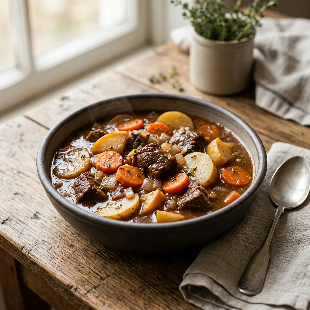Crockpot Cider Beef Stew