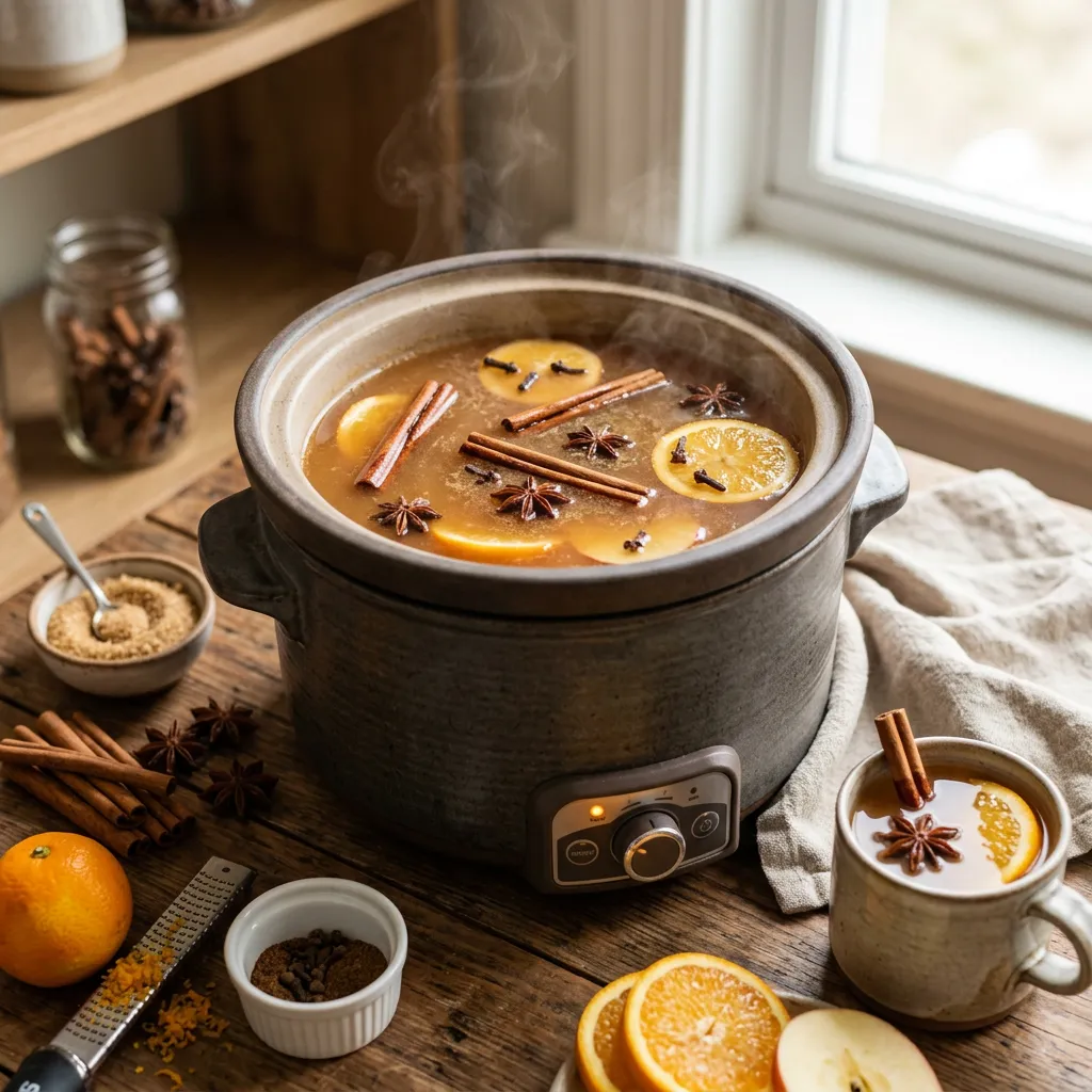 Crockpot Hot Apple Cider (Wassail)