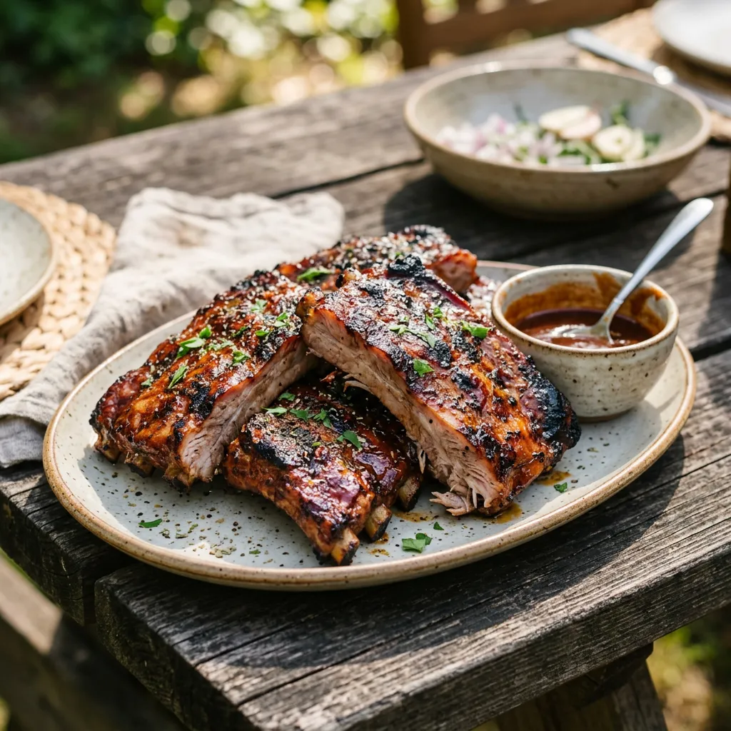Finished Crockpot-to-Grill Ribs dish