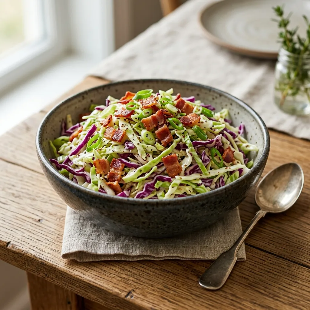 Crunchy Cabbage Salad With Bacon Recipe
