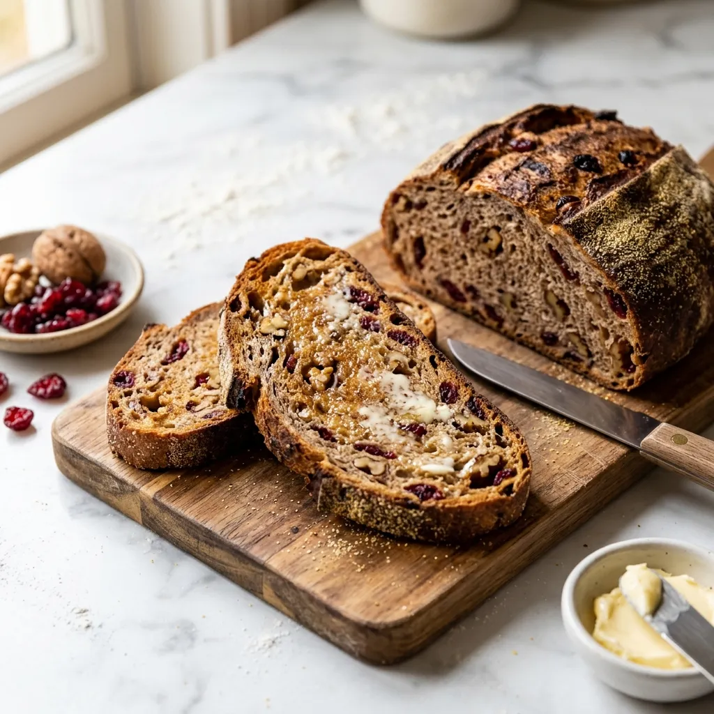 Crusty Cranberry Walnut Bread