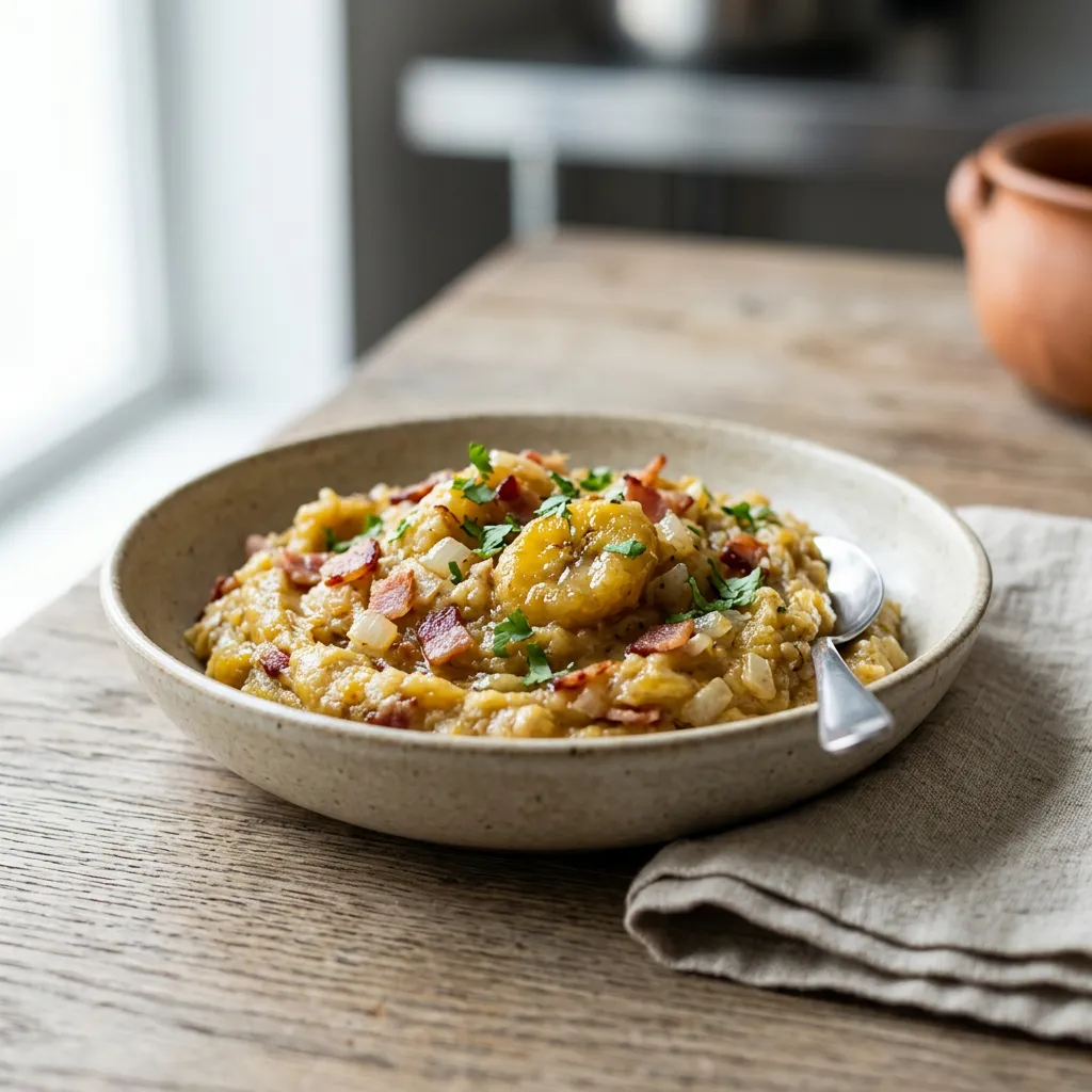 Cuban Fufu: Sweet Plantain Stuffing With Garlic and Bacon