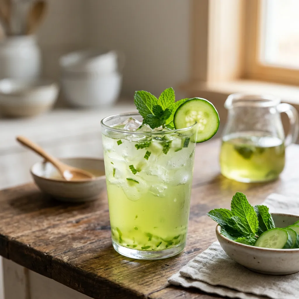 Cucumber Mint Green Iced Tea