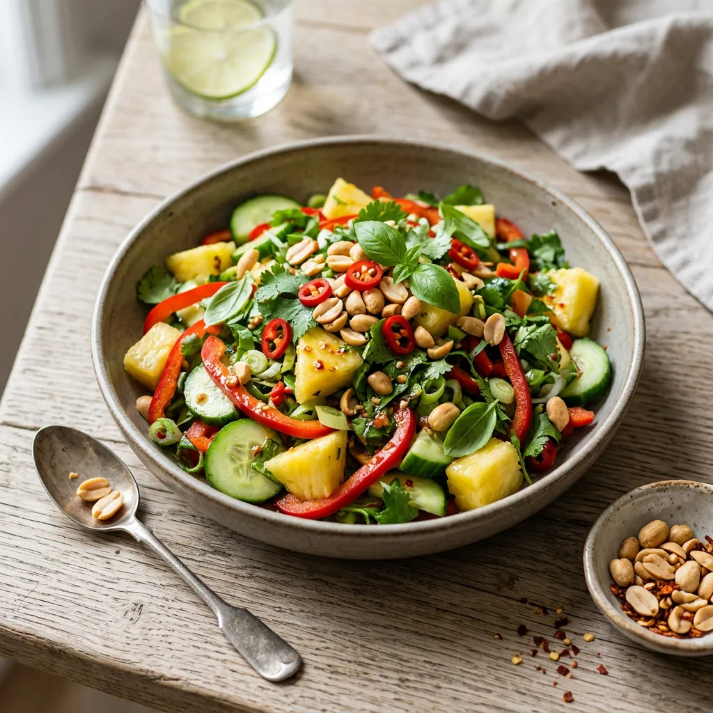Cucumber Pineapple Thai Salad
