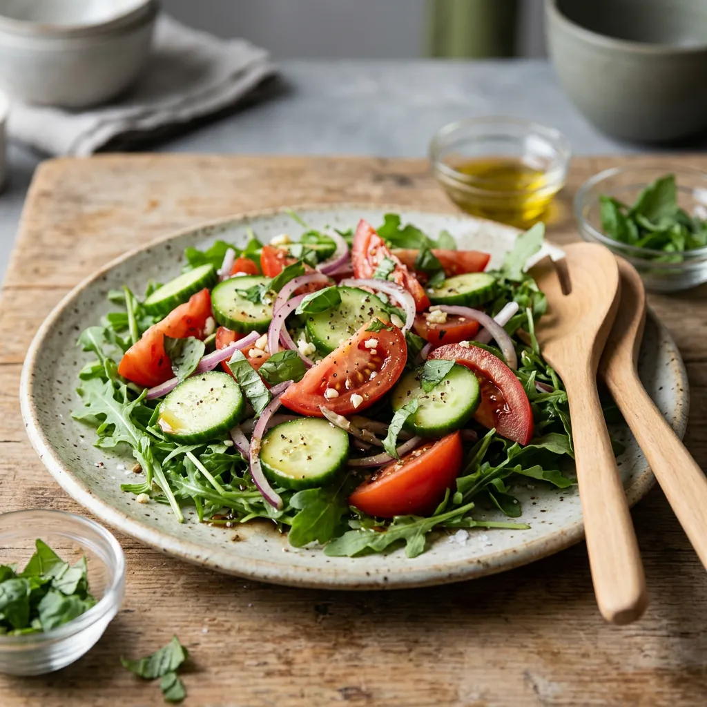 Cucumber, Tomato, and Basil Salad