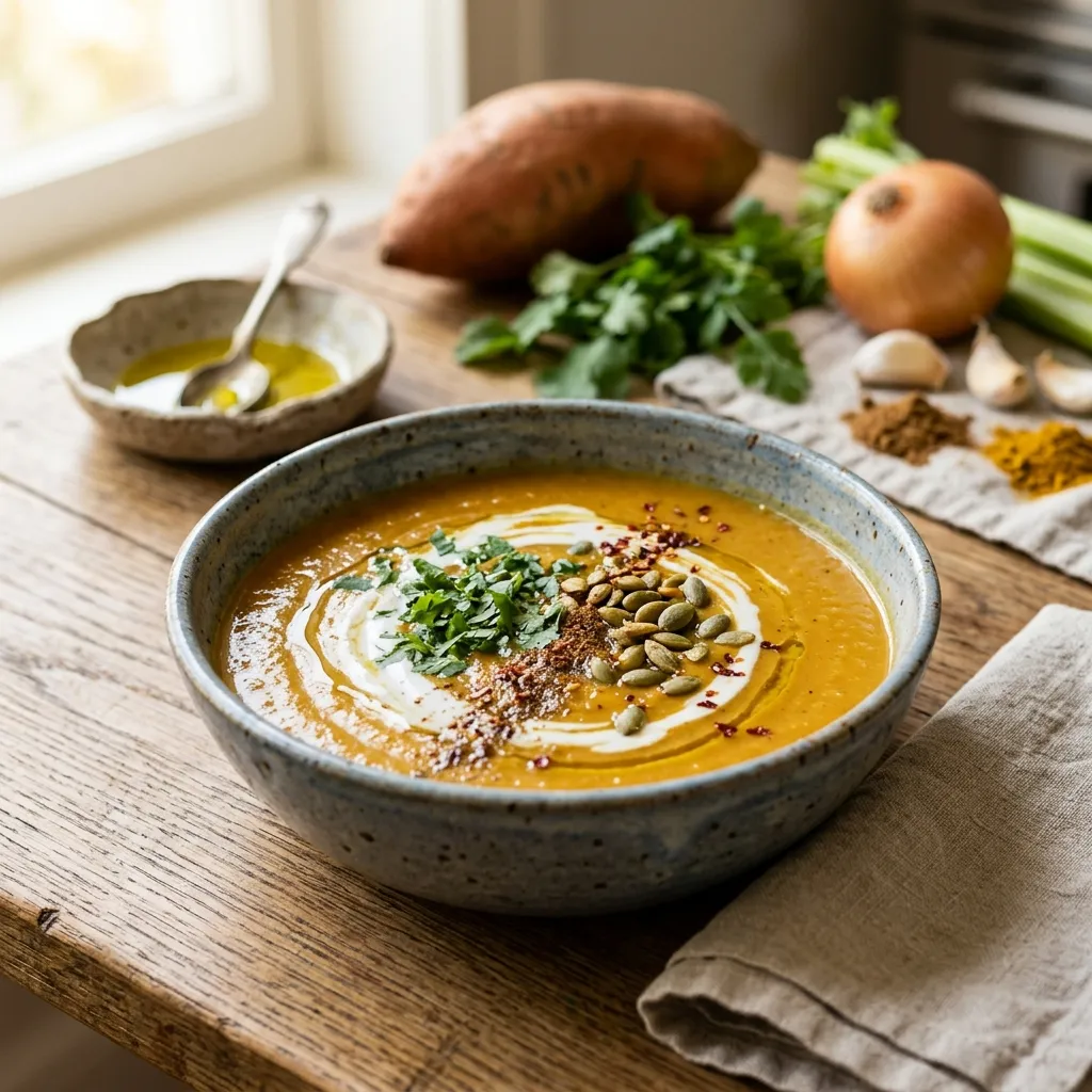 Curried Sweet Potato Soup With Coconut Milk