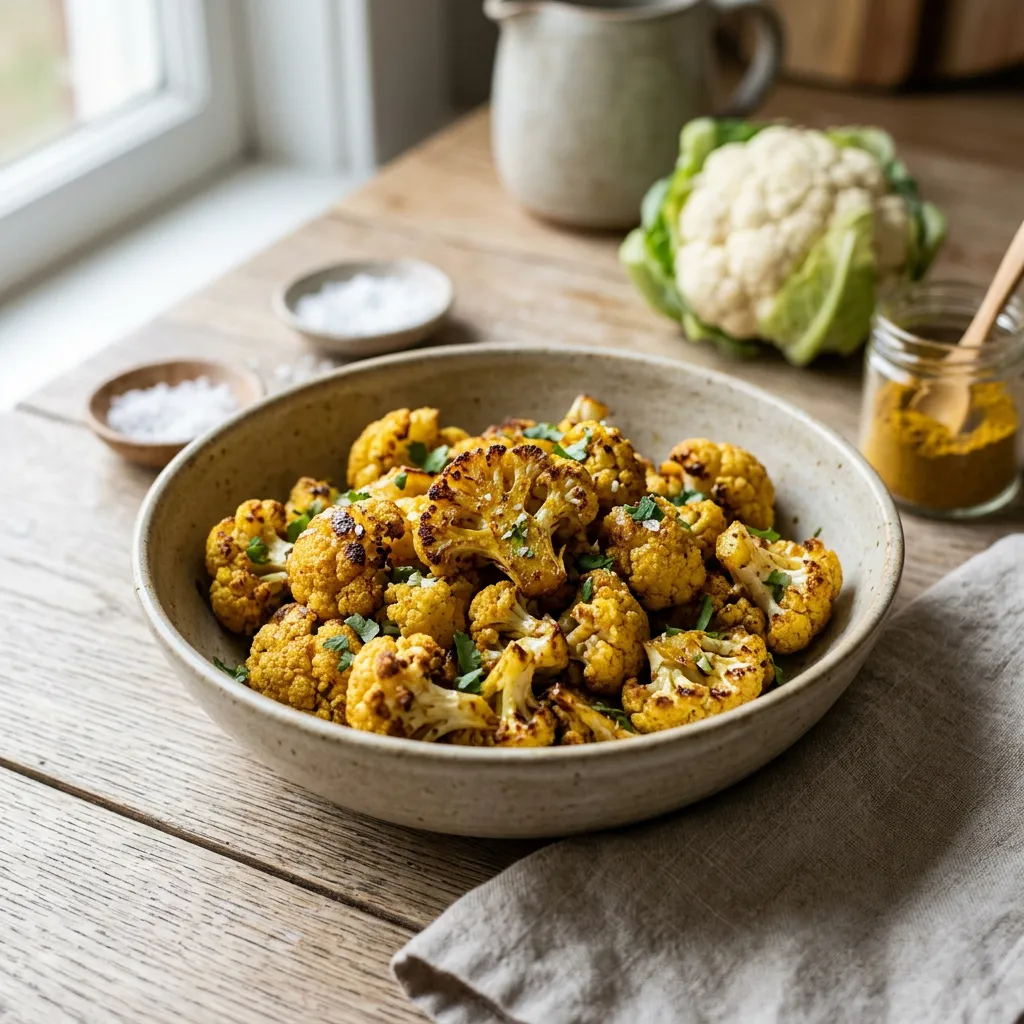 Curry Roasted Cauliflower