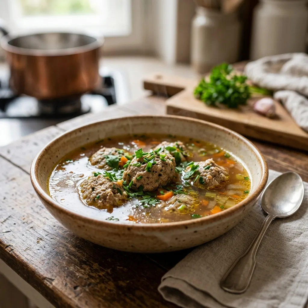 Czech Liver Dumpling Soup (Polevka z Jatrove Knedlicky)
