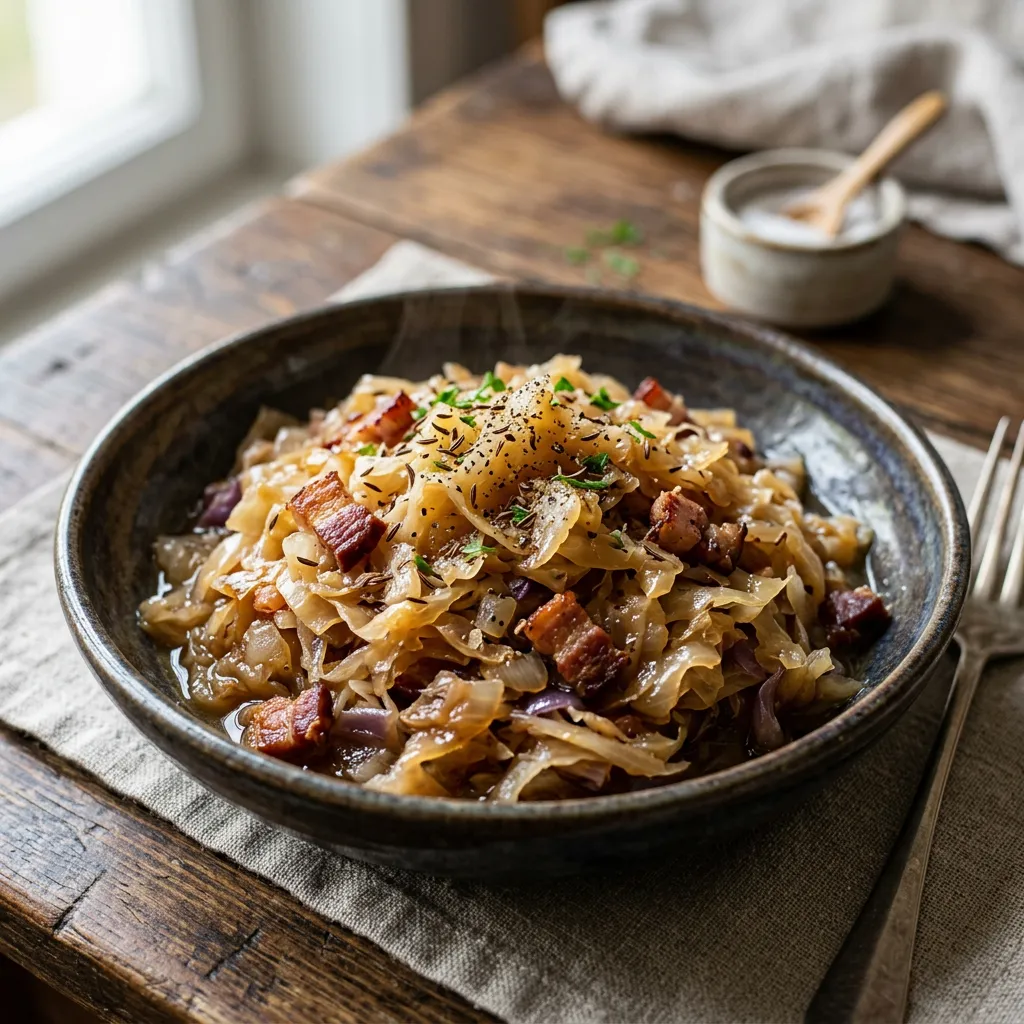 Czechoslovakian Braised Cabbage (Dusene Zeli)