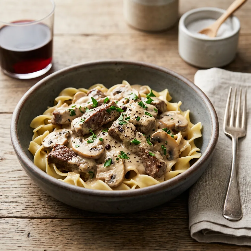 Dairy-Free Beef Stroganoff