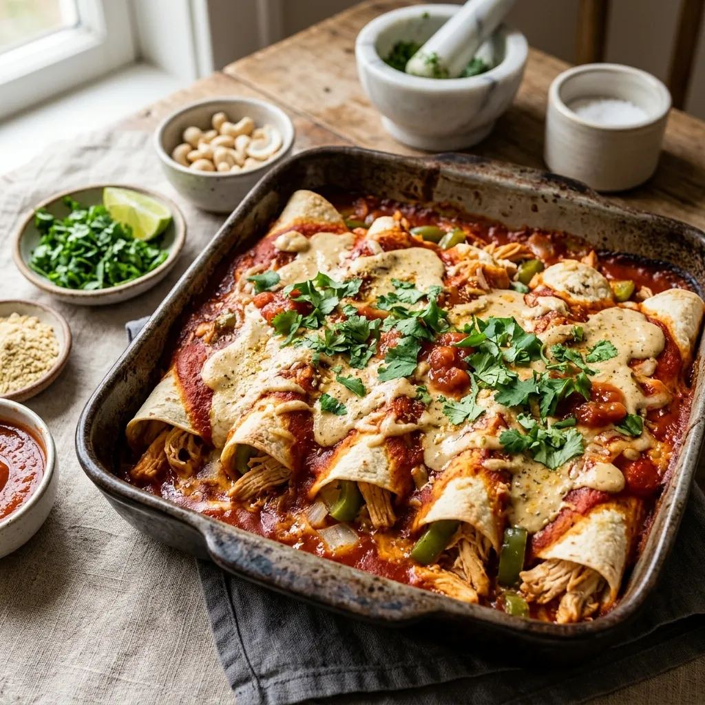 Dairy-Free Chicken Enchiladas Recipe