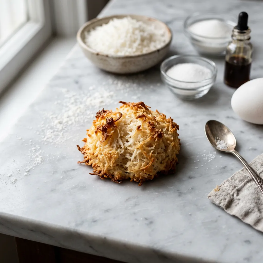 Finished Dairy-Free Coconut Macaroon Cookies dish