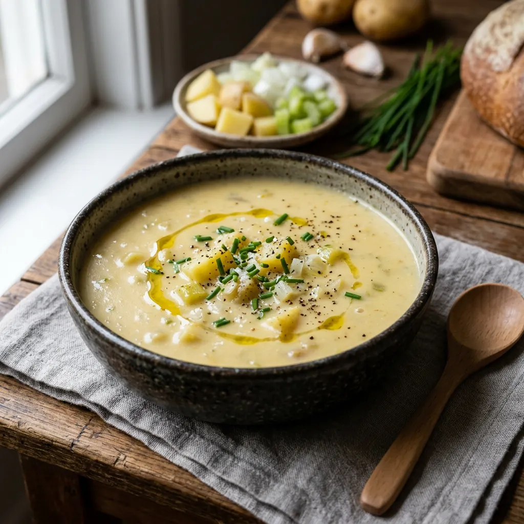Dairy-Free Vegan Cream of Potato Soup