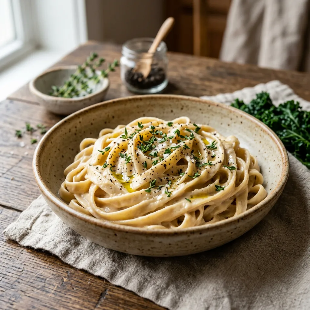 Dairy-Free Vegan Fettuccine Alfredo