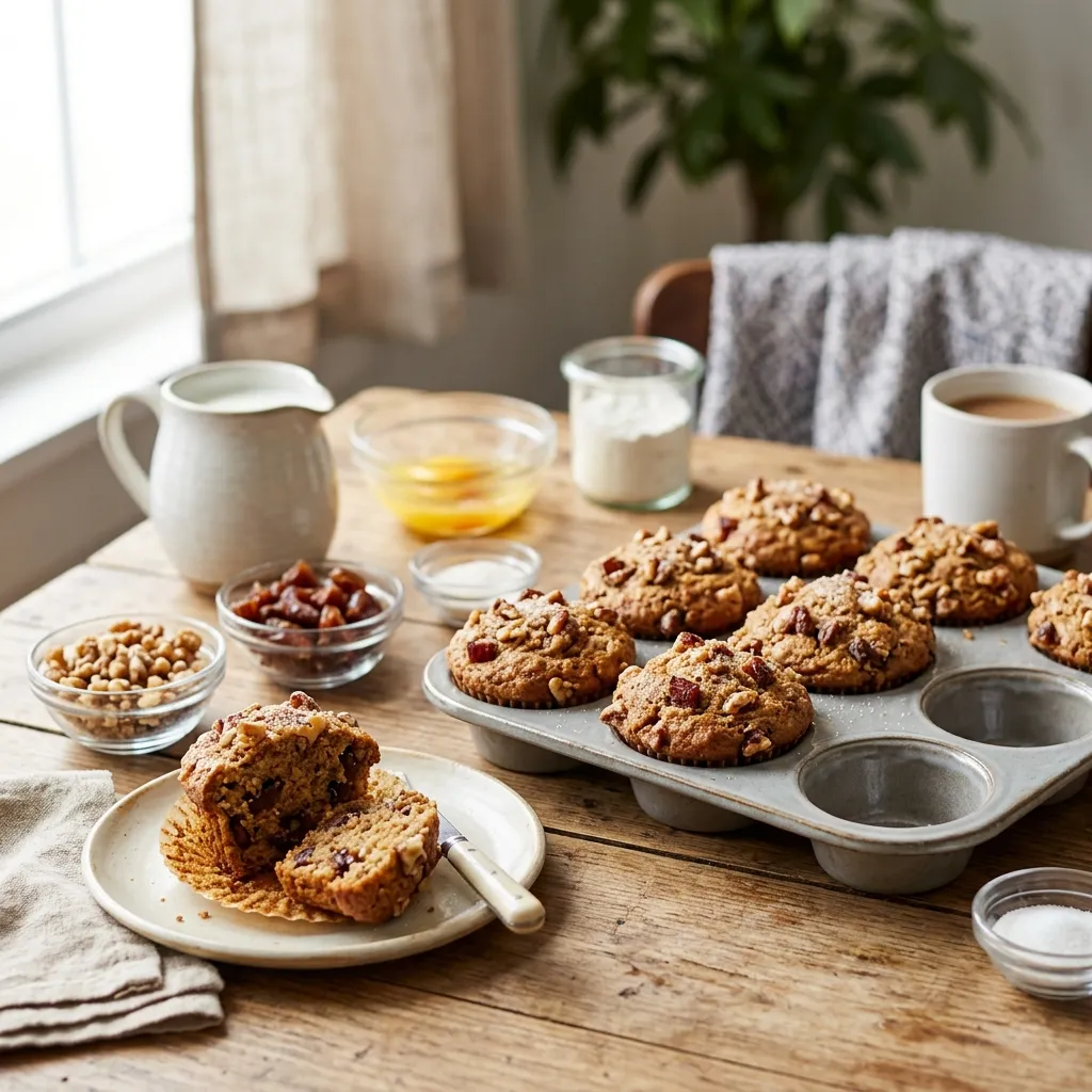 Date Muffins With Walnuts