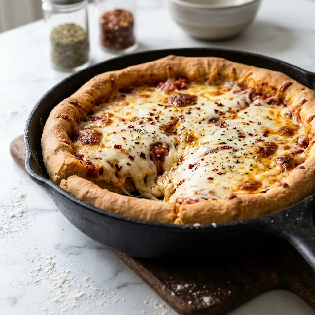 Deep Dish Skillet Pizza